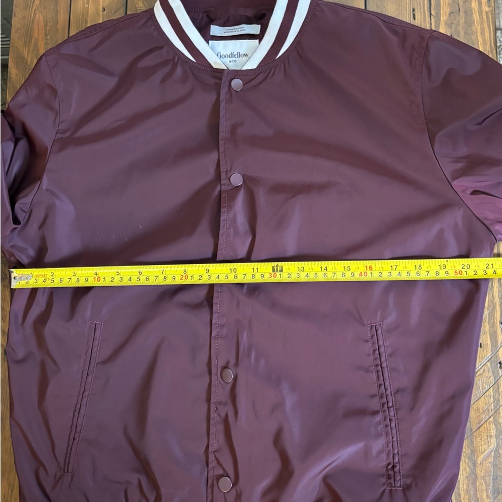 Goodfellow & Co Men's Burgundy Bomber Jacket - Picture 5 of 14